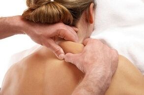 Massage for the cervical waist osteocondrosis